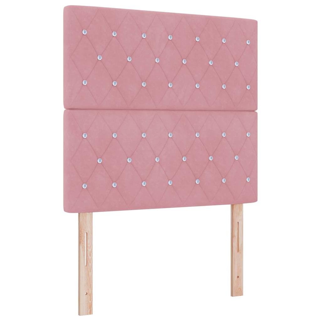 Kopfteil Rosa 100 cm Samt