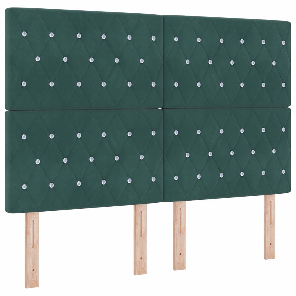 Kopfteil Dunkelgrün 144 cm Samt