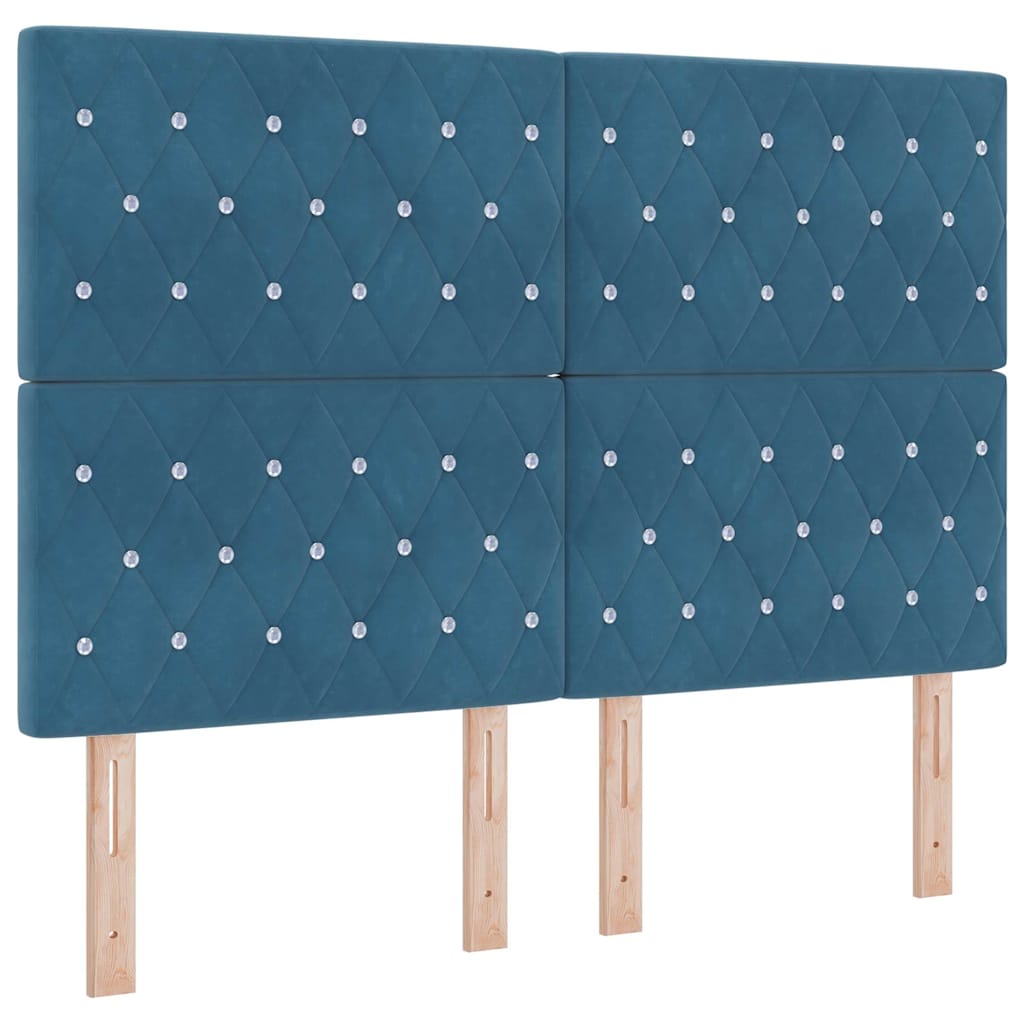 Kopfteil Dunkelblau 144 cm Samt