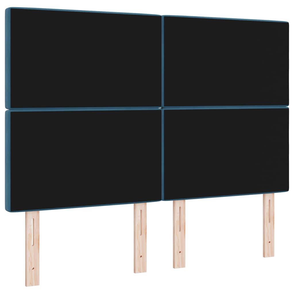 Kopfteil Dunkelblau 144 cm Samt