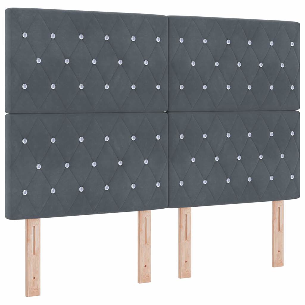 Kopfteil Dunkelgrau 160 cm Samt