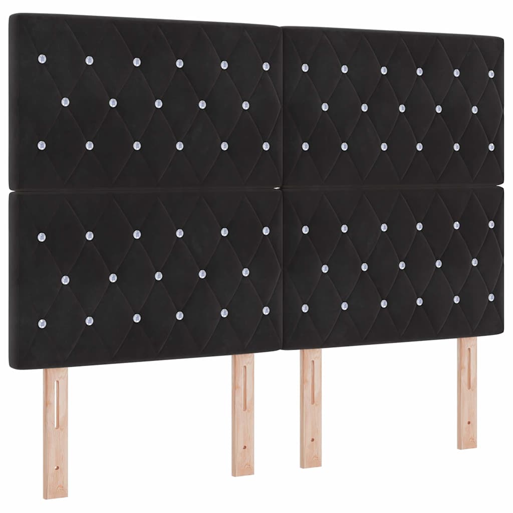 Kopfteil Schwarz 160 cm Samt