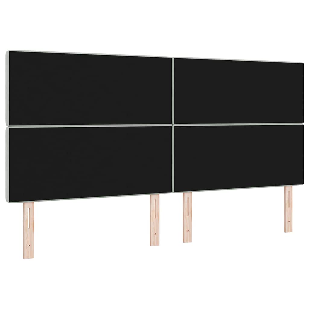Kopfteil Hellgrau 200 cm Samt