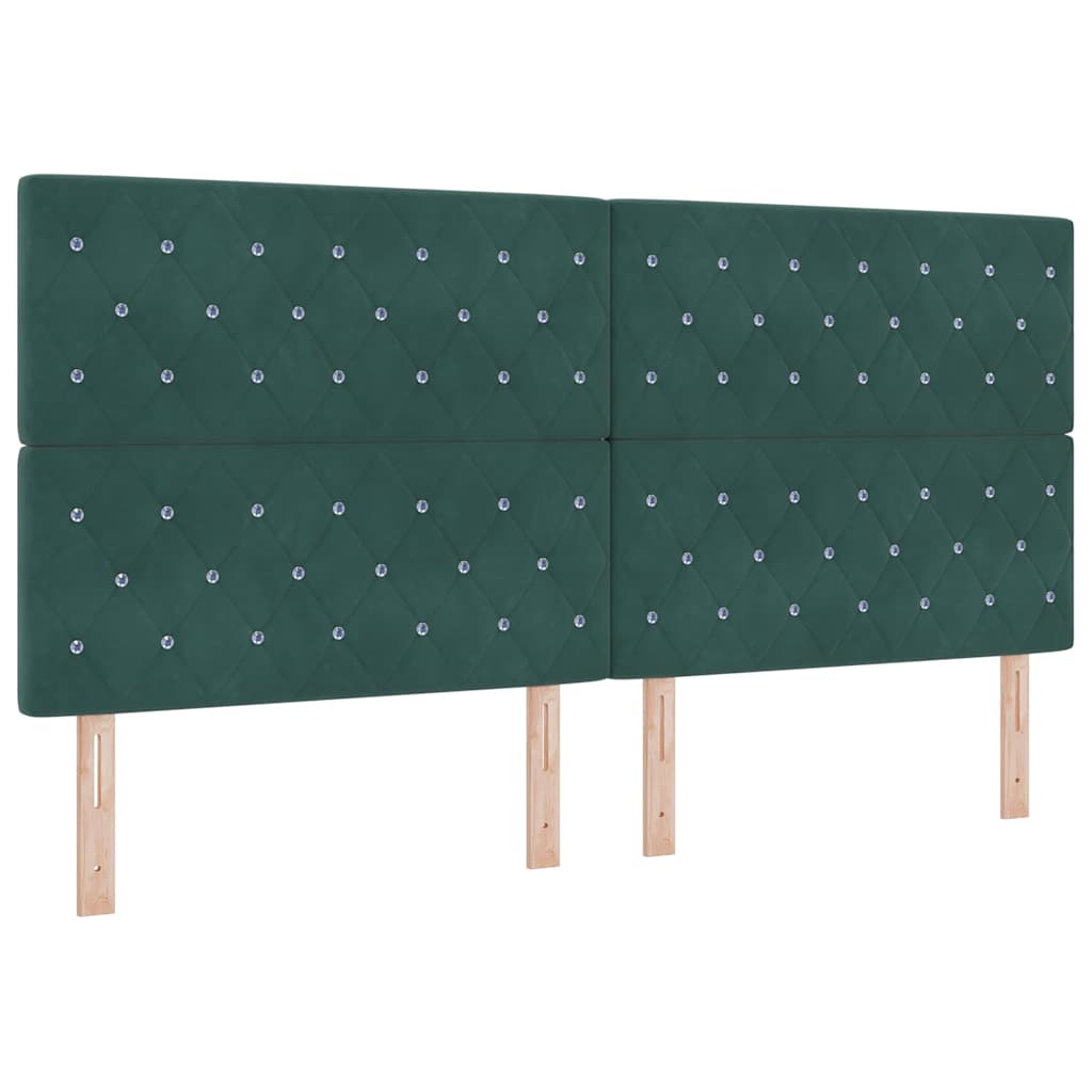 Kopfteil Dunkelgrün 200 cm Samt