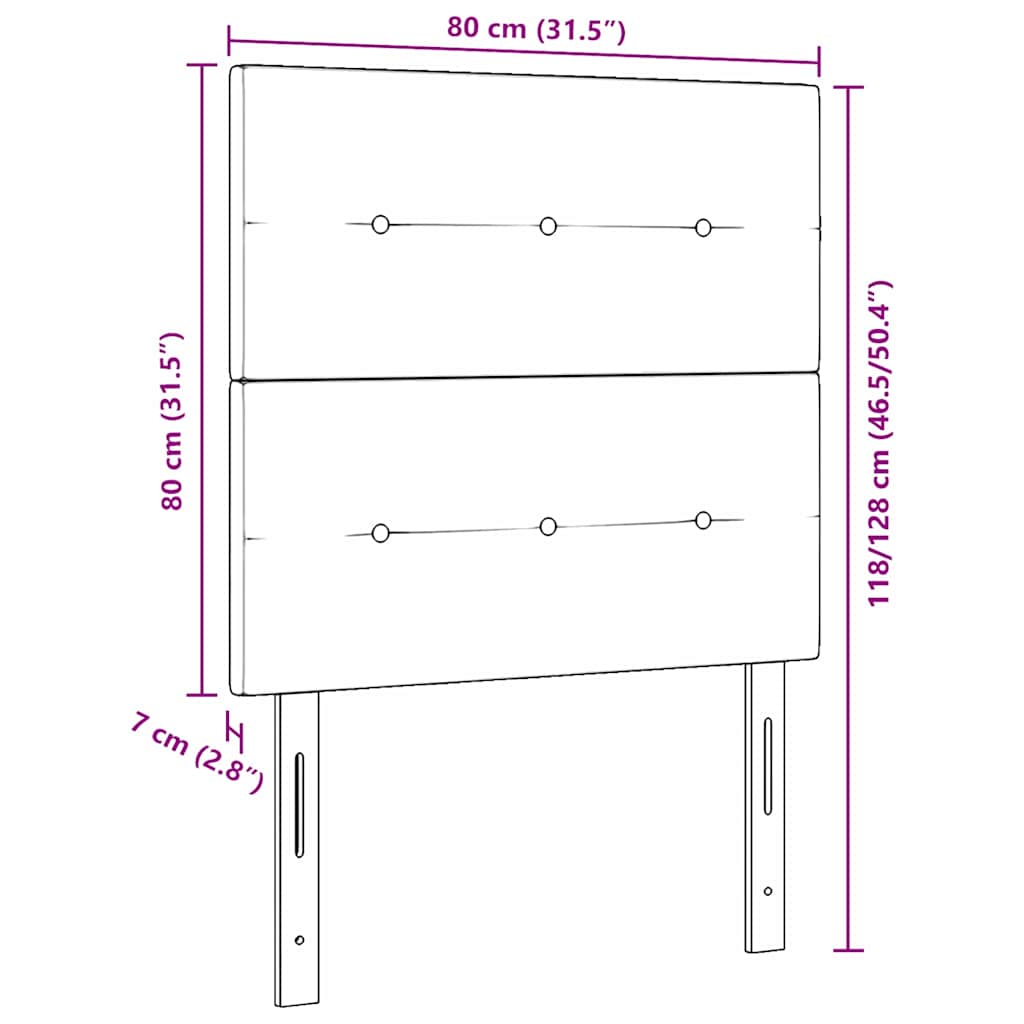 Höhenverstellbares Kopfteil mit Kopfteil Taupe 80 cm Stoff