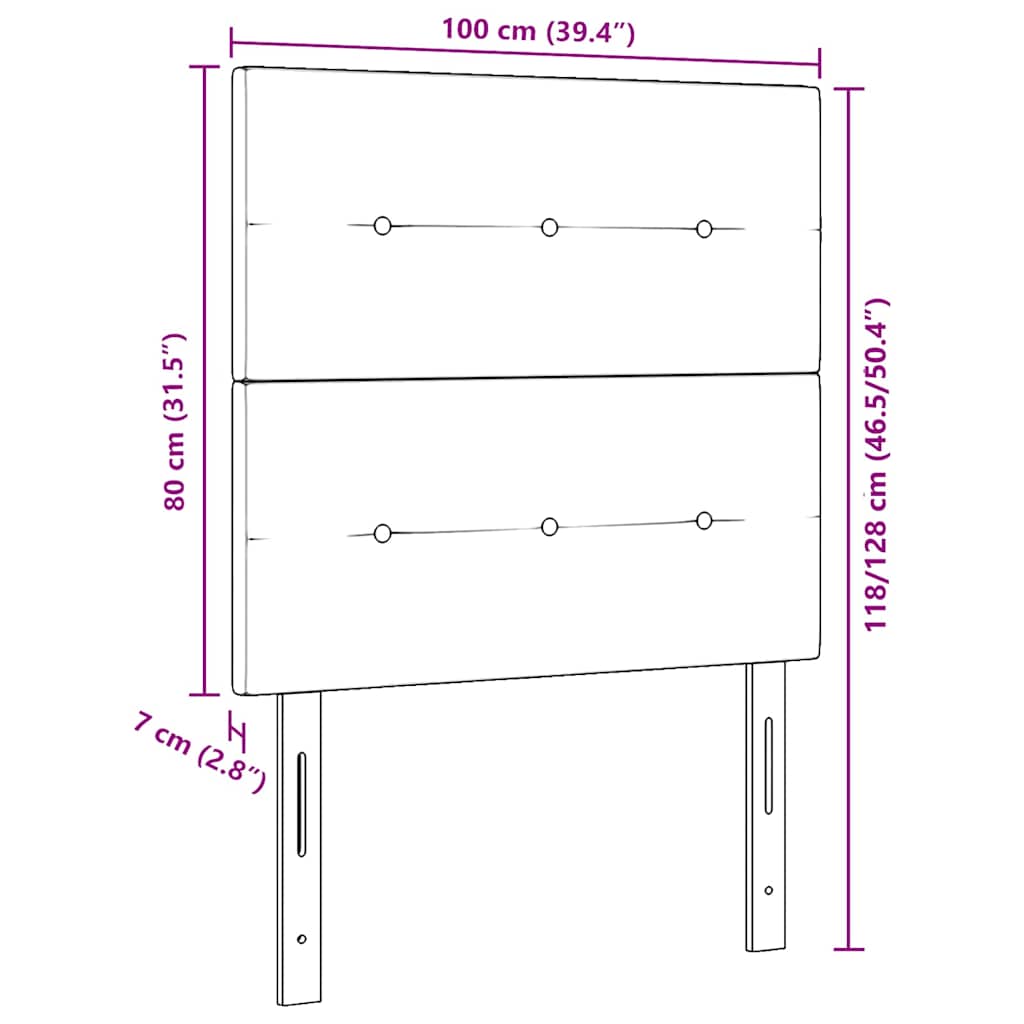 Höhenverstellbares Kopfteil mit Kopfteil Taupe 100 cm Stoff