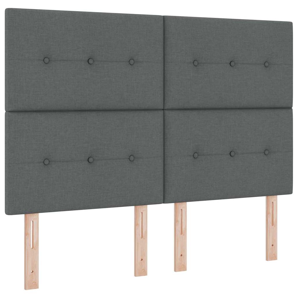 Höhenverstellbares Kopfteil Dunkelgrau 144 cm Stoff