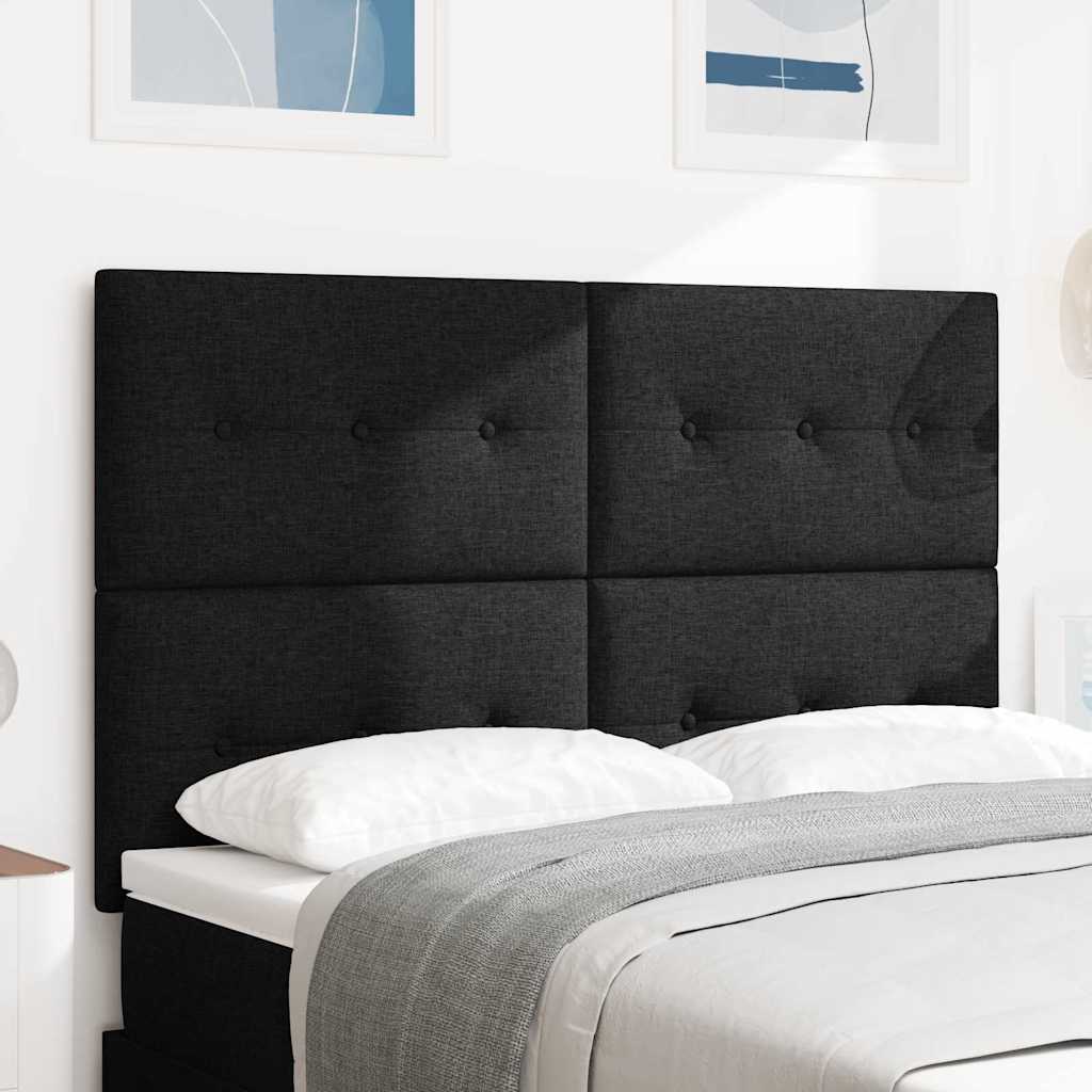 Höhenverstellbares Kopfteil mit Kopfteil Schwarz 144 cm Stoff