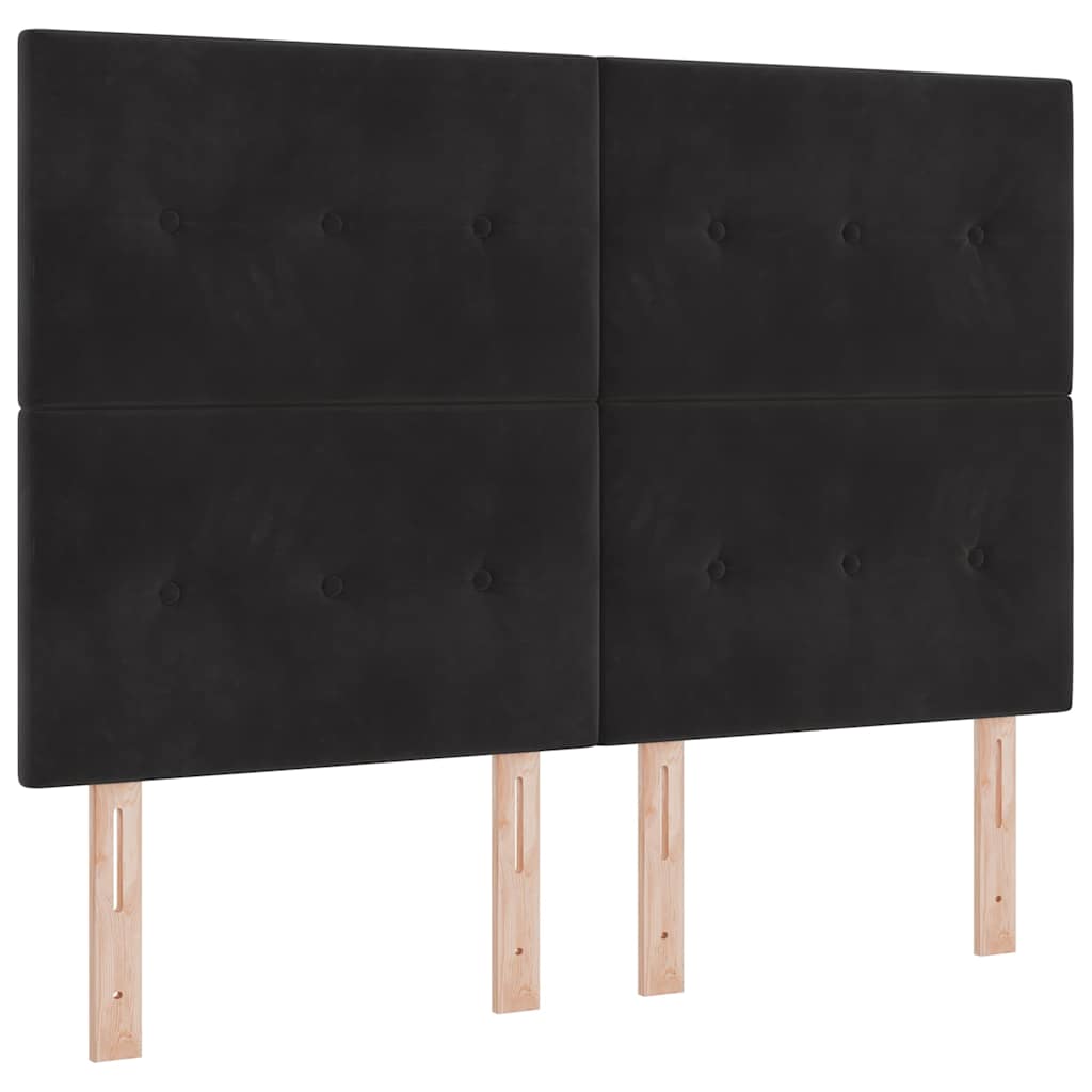 Kopfteil Schwarz 144 cm Samt
