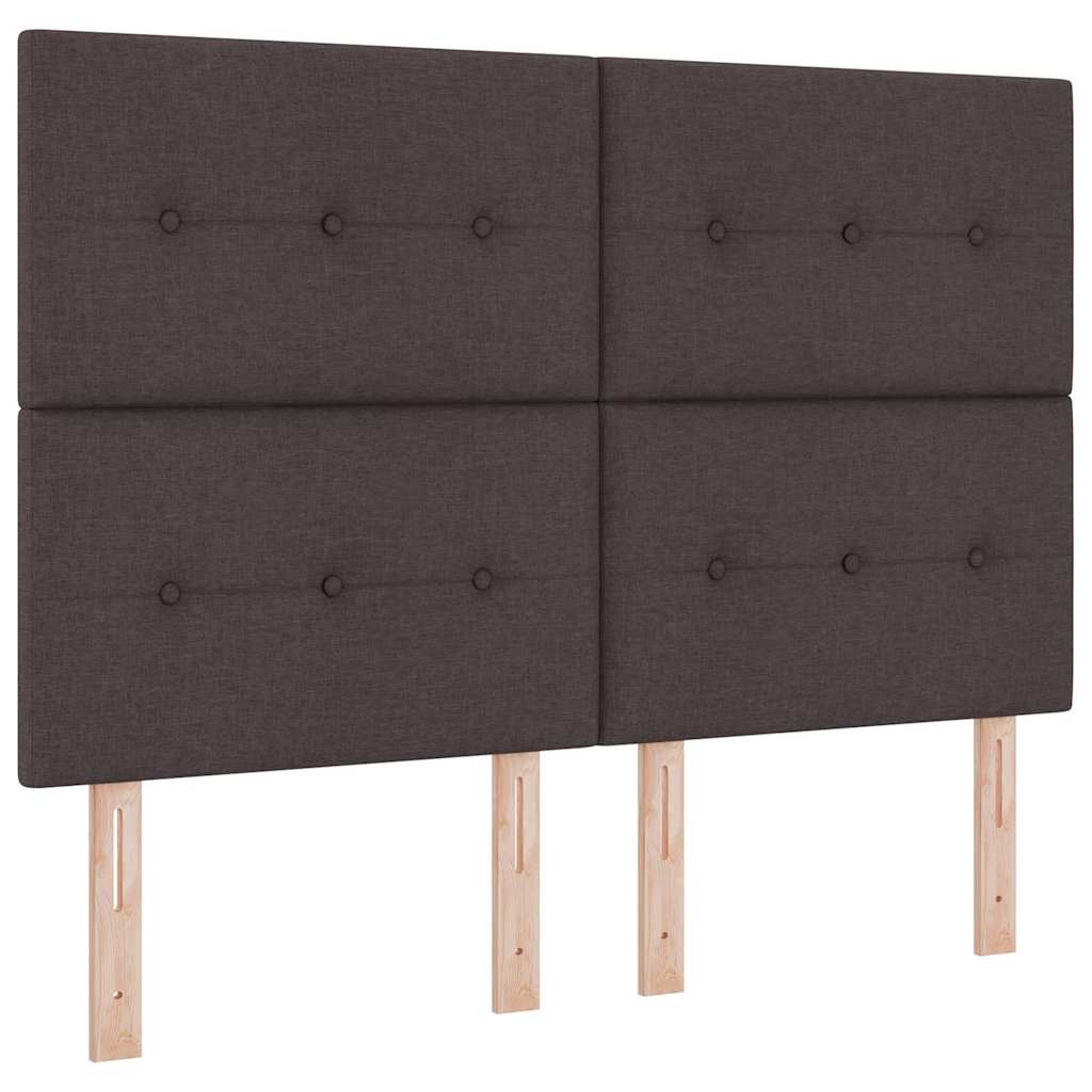 Höhenverstellbares Kopfteil Dunkelbraun 160 cm Stoff