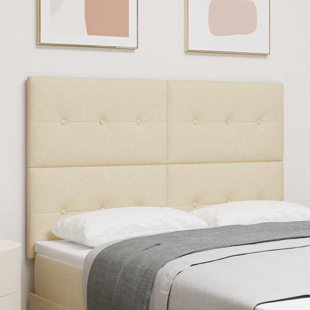 Höhenverstellbares Kopfteil mit Kopfteil Creme 160 cm Stoff