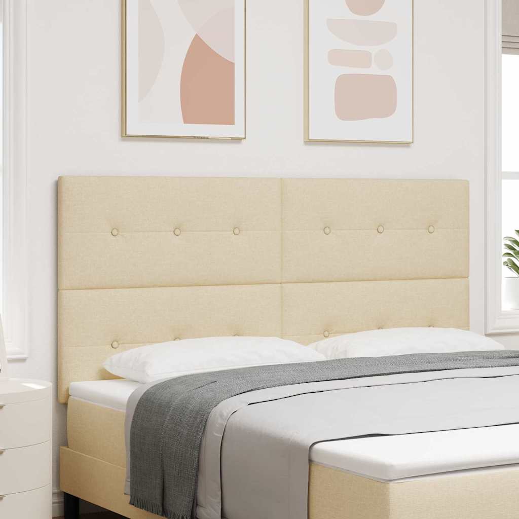 Höhenverstellbares Kopfteil mit Kopfteil Creme 180 cm Stoff