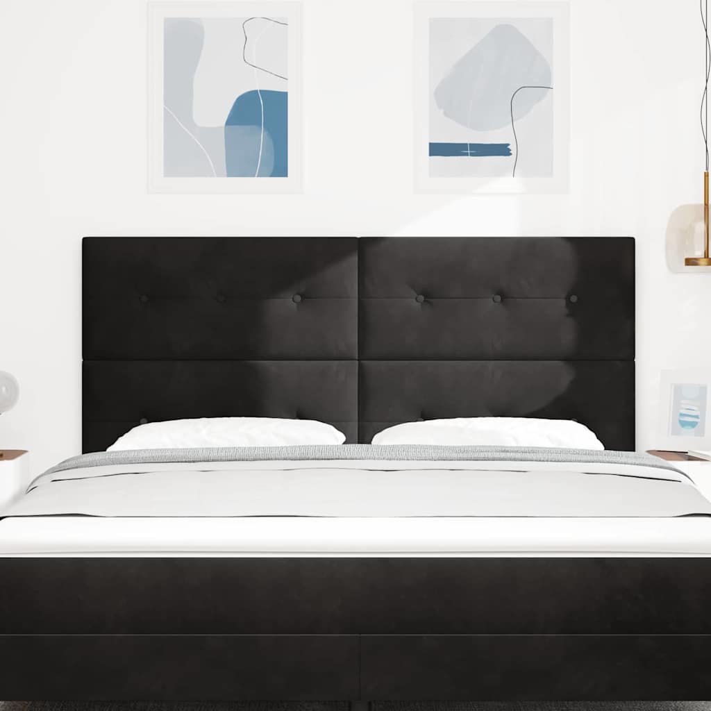 Kopfteil Schwarz 180 cm Samt