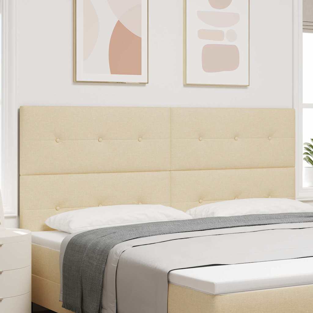 Höhenverstellbares Kopfteil mit Kopfteil Creme 200 cm Stoff