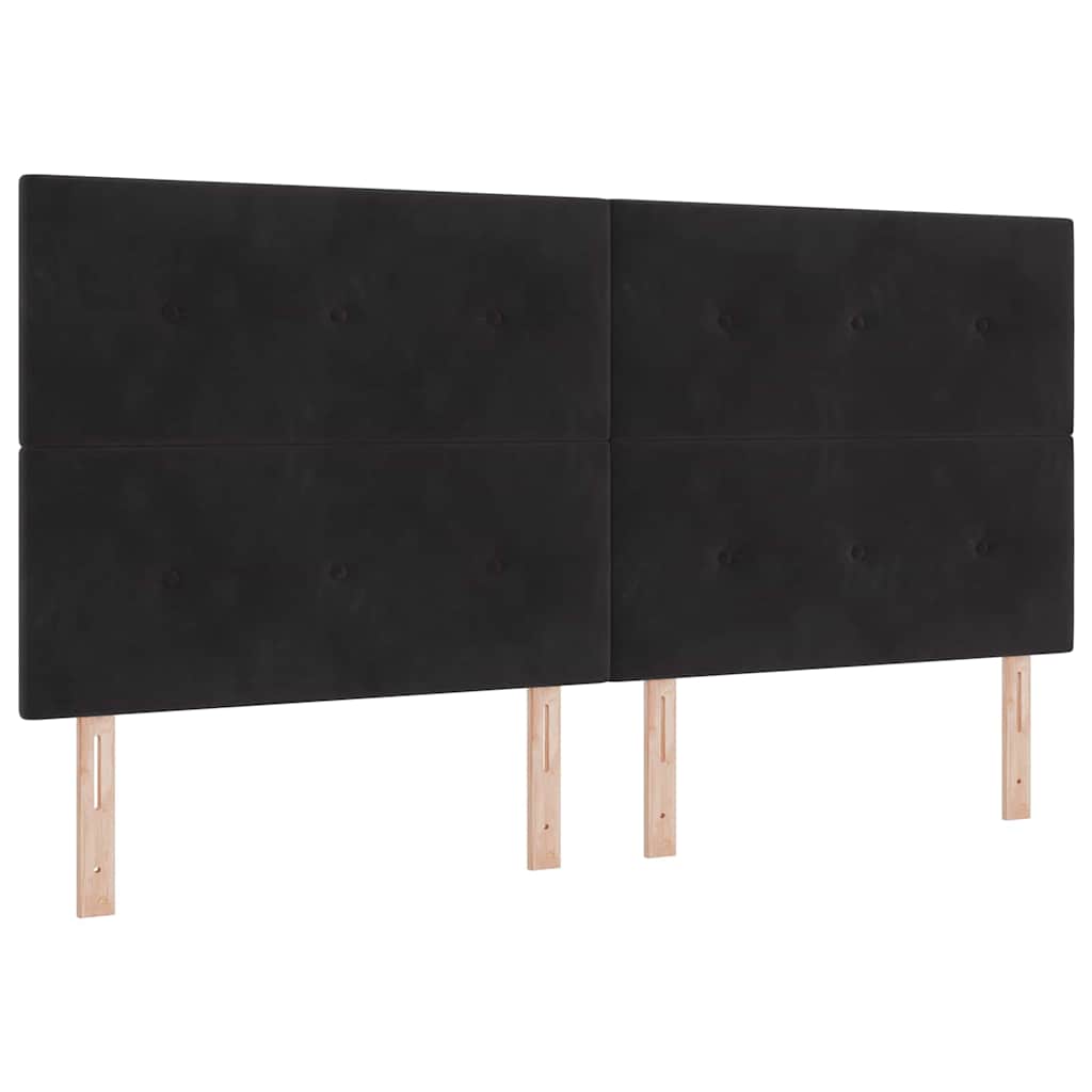 Kopfteil Schwarz 200 cm Samt