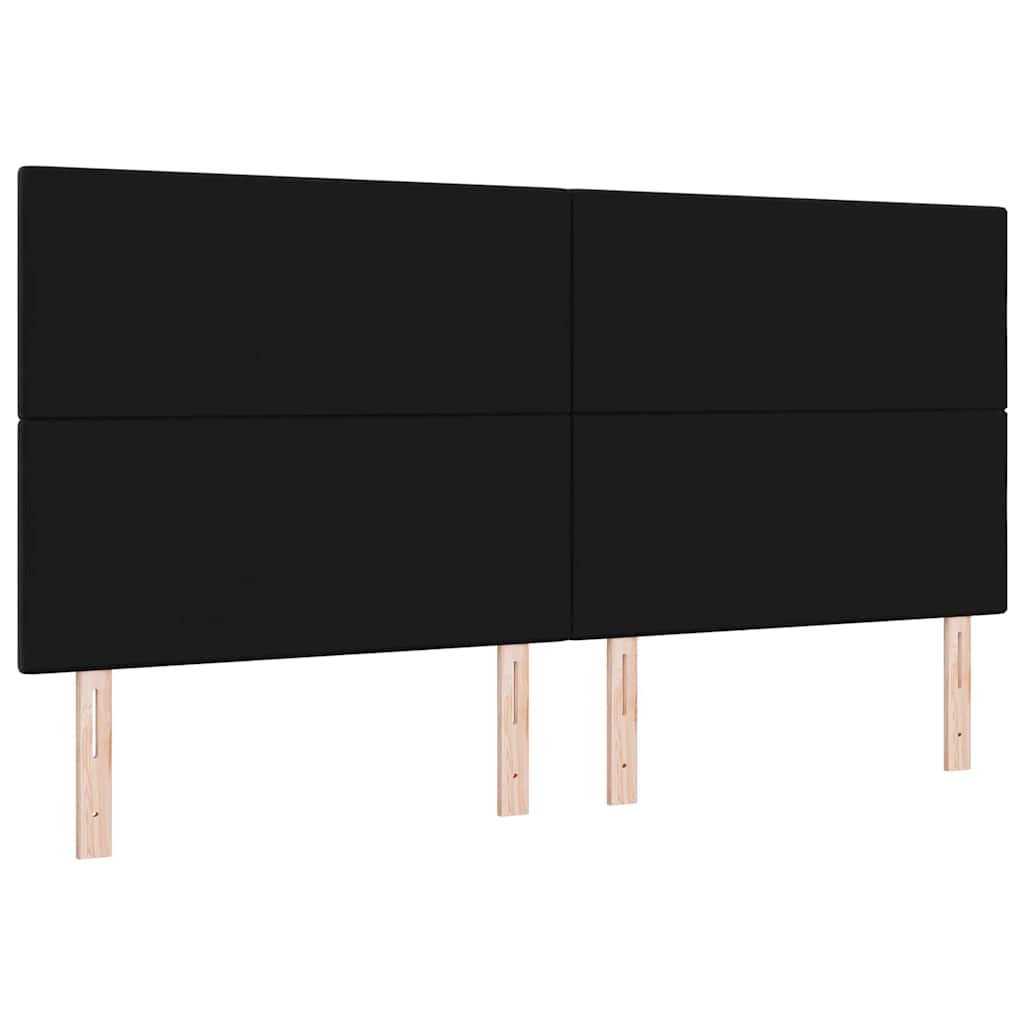 Kopfteil Schwarz 200 cm Samt