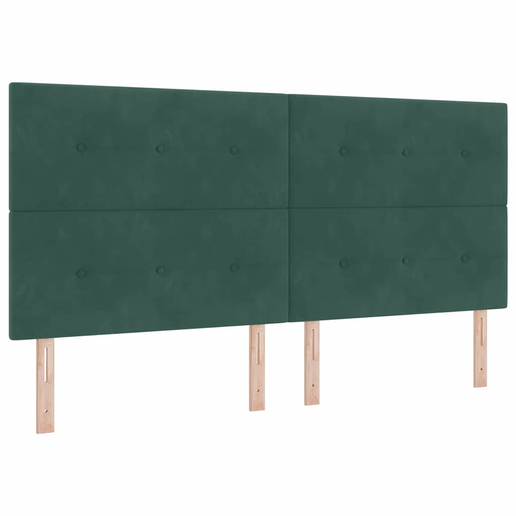 Kopfteil Dunkelgrün 200 cm Samt