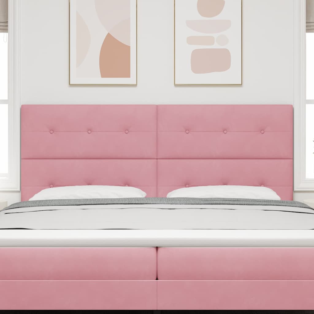 Kopfteil Rosa 200 cm Samt