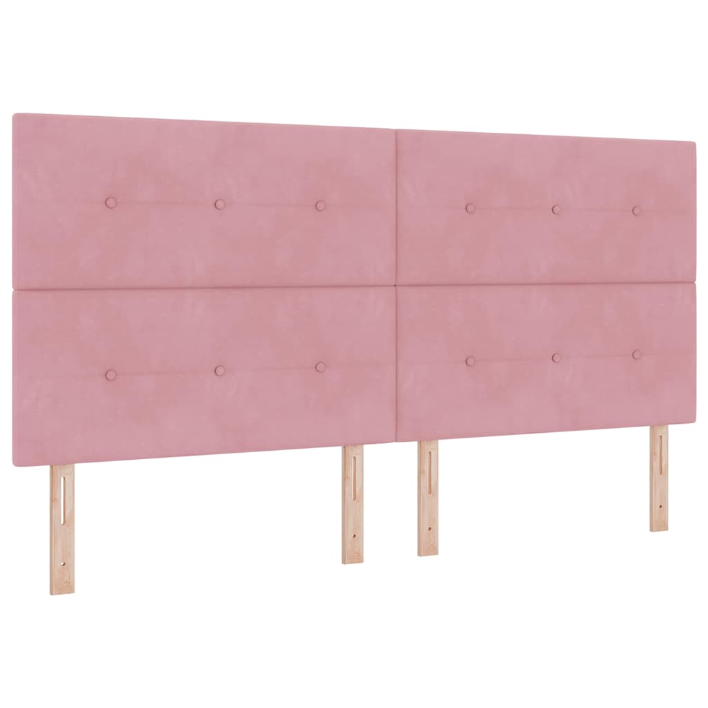 Kopfteil Rosa 200 cm Samt