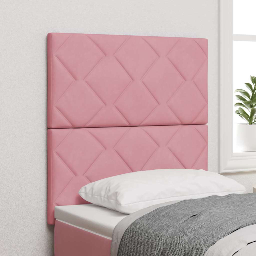 Kopfteil Rosa 80 cm Samt