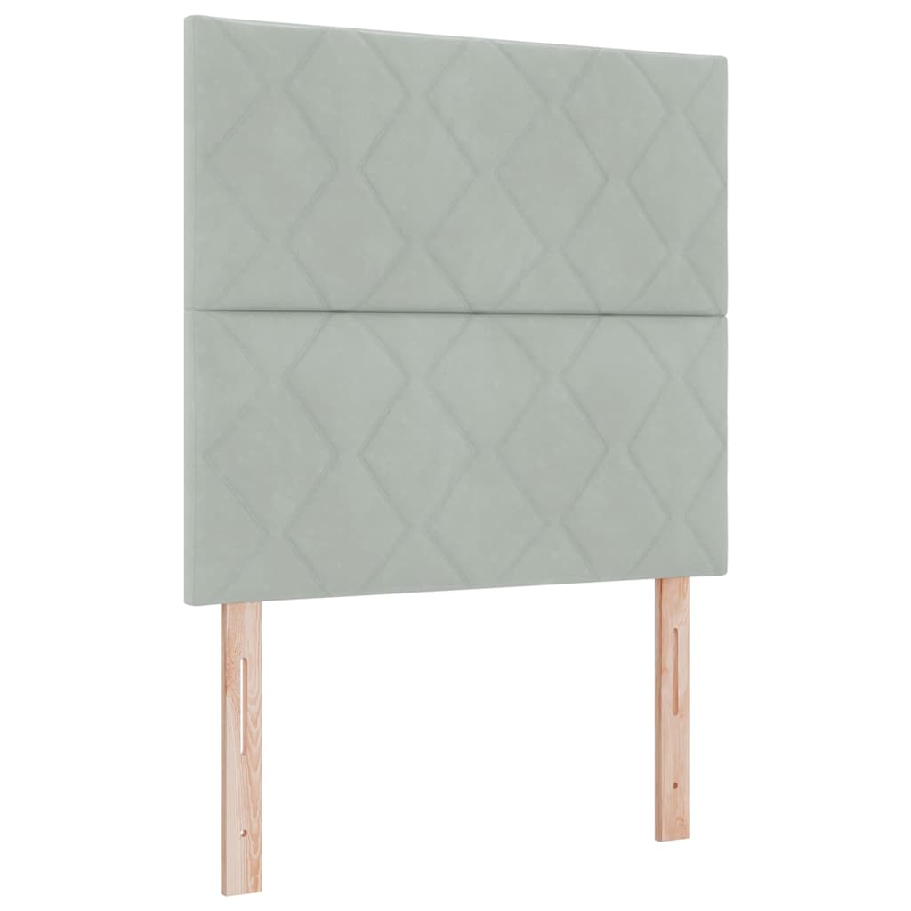 Kopfteil Hellgrau 90 cm Samt