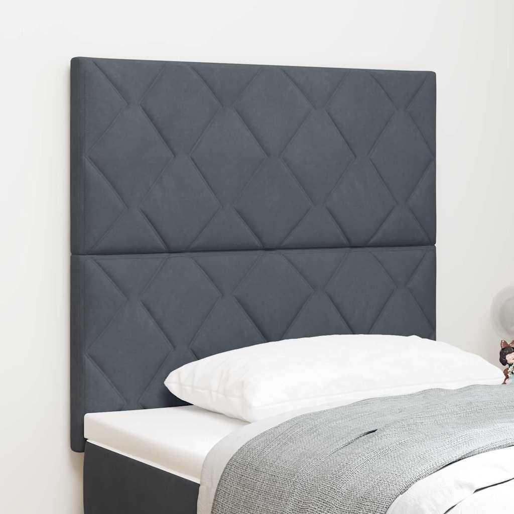 Kopfteil Dunkelgrau 90 cm Samt