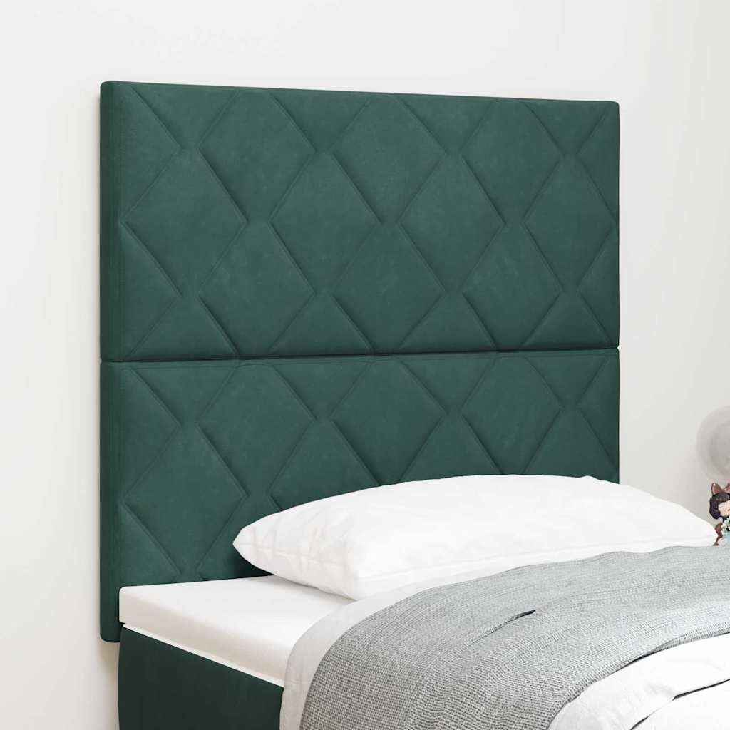 Kopfteil Dunkelgrün 90 cm Samt