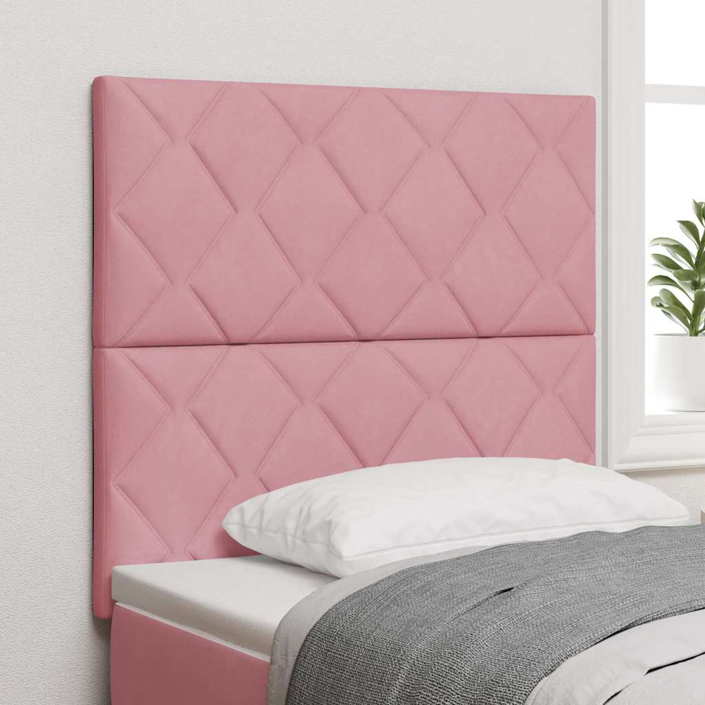 Kopfteil Rosa 90 cm Samt