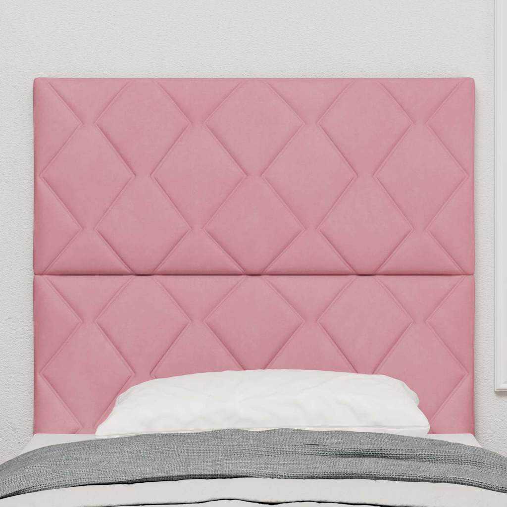 Kopfteil Rosa 90 cm Samt