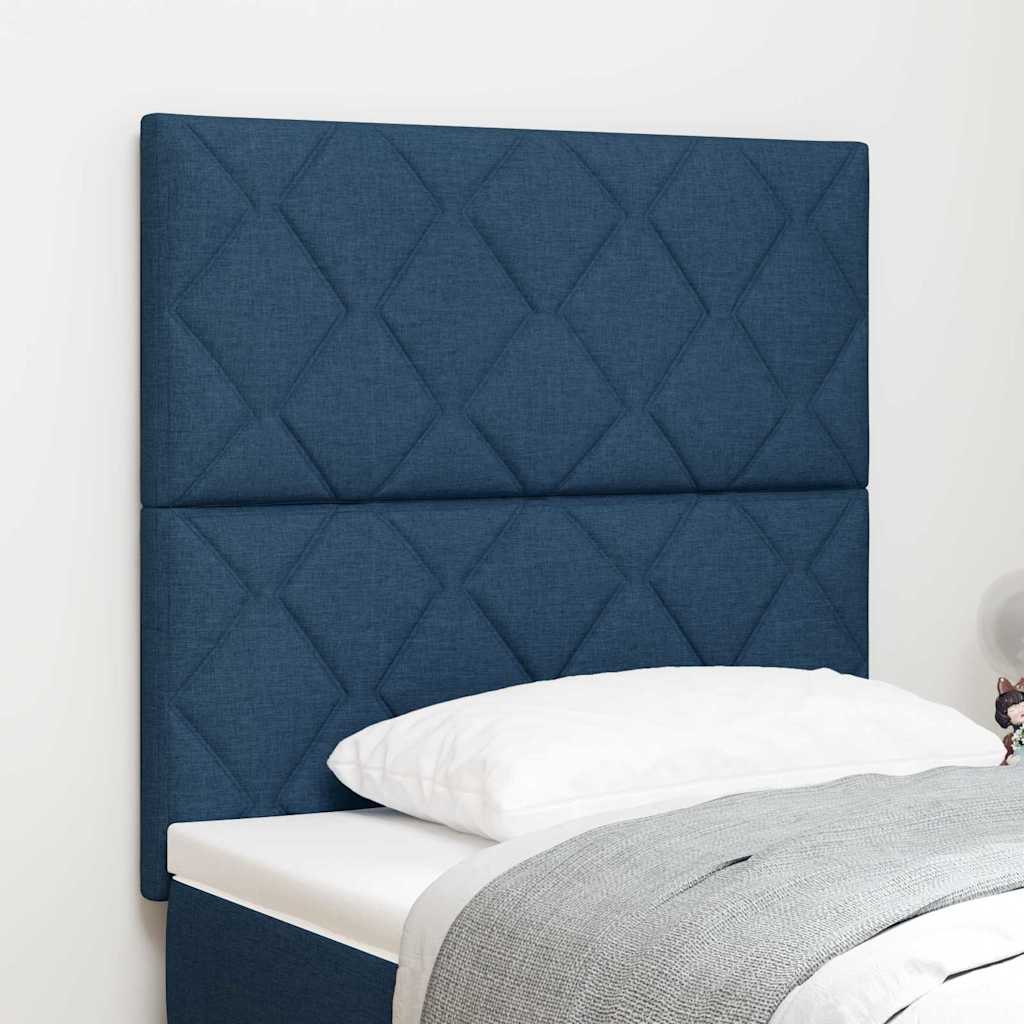 Kopfteil Blau 100 cm Stoff