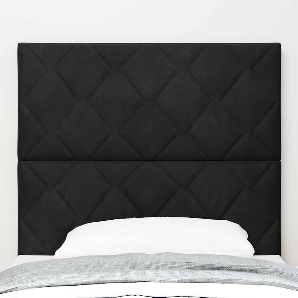 Kopfteil Schwarz 100 cm Samt