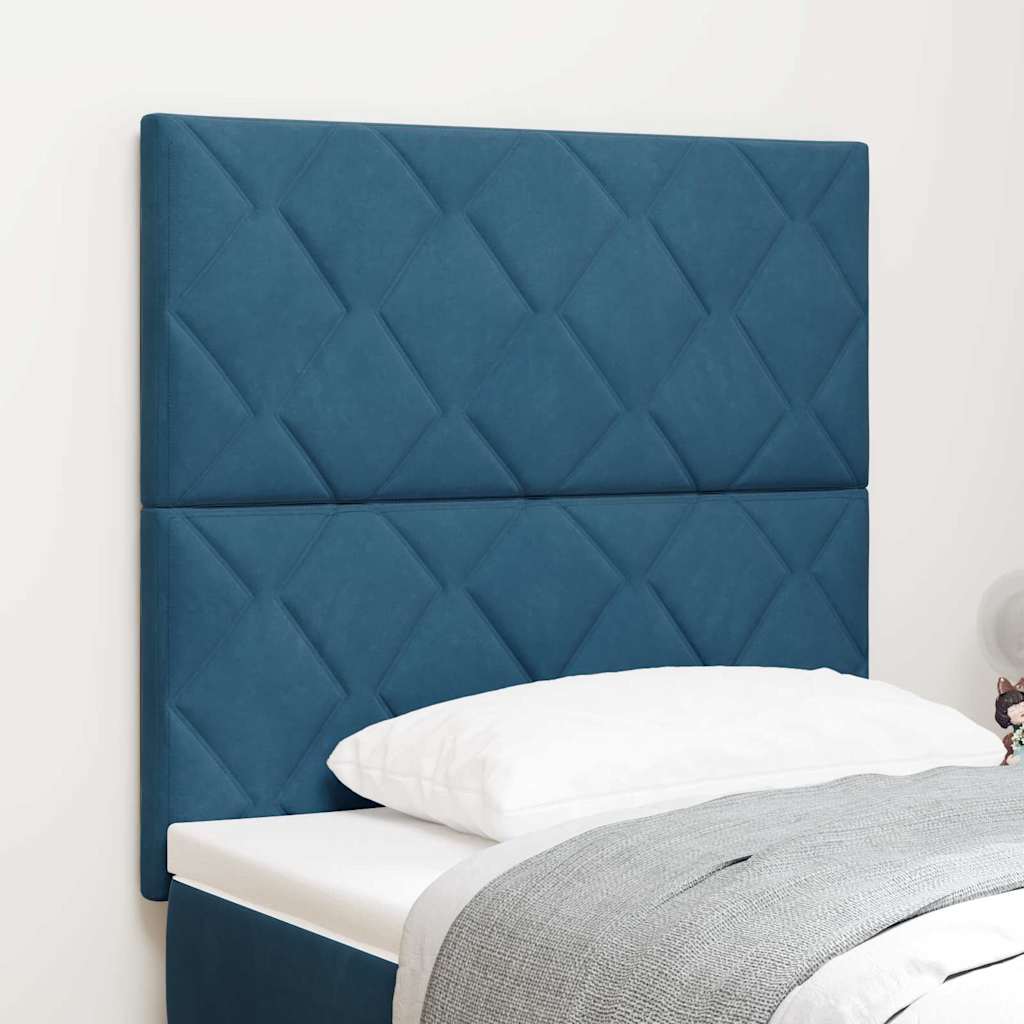 Kopfteil Dunkelblau 100 cm Samt