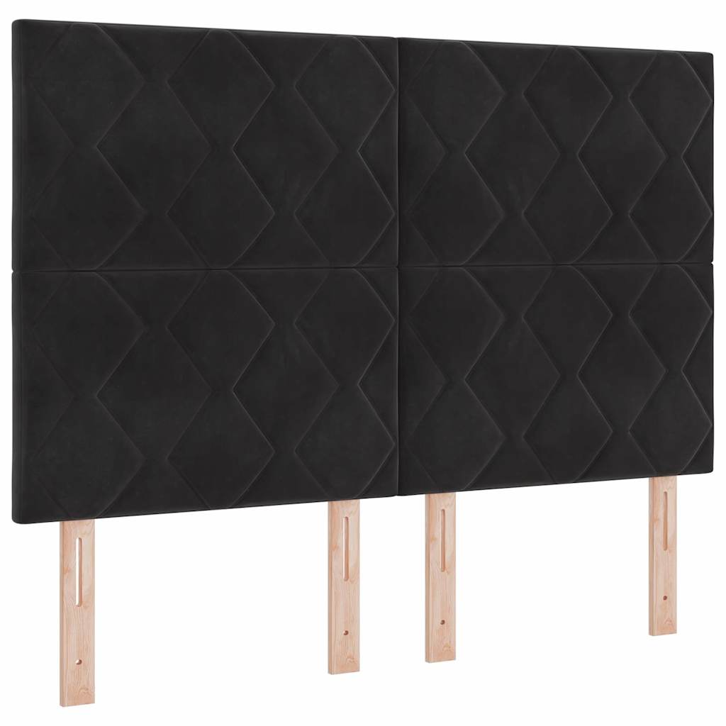 Kopfteil Schwarz 144 cm Samt