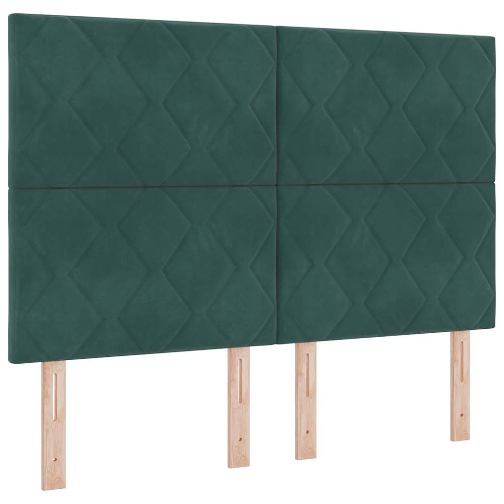 Kopfteil Dunkelgrün 144 cm Samt