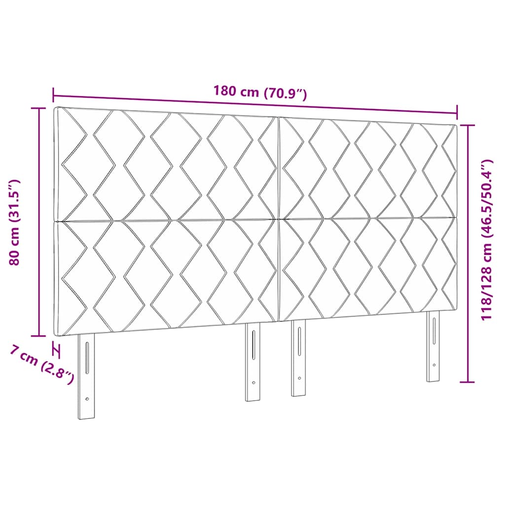 Kopfteil Dunkelblau 180 cm Samt