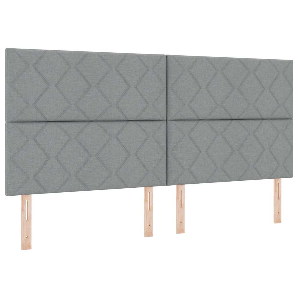 Kopfteil Hellgrau 200 cm Stoff