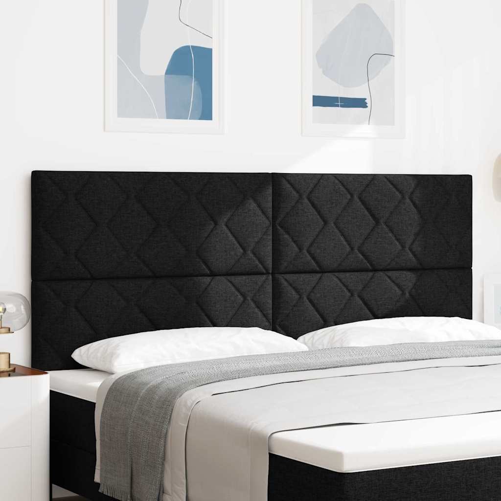 Kopfteil Schwarz 200 cm Stoff