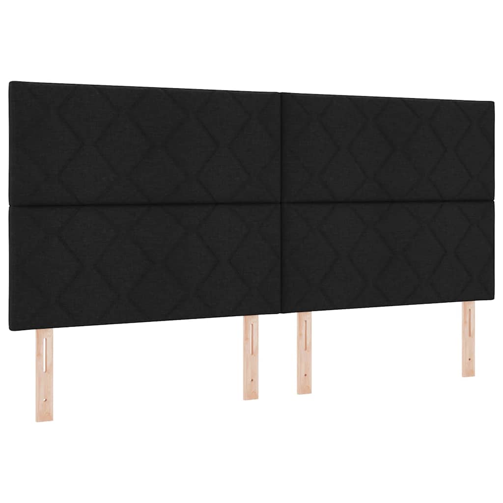 Kopfteil Schwarz 200 cm Stoff