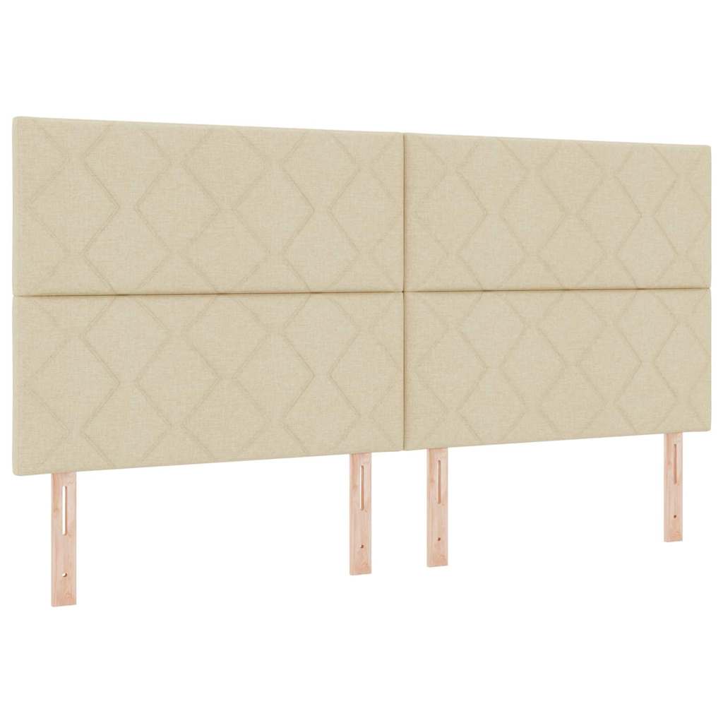Kopfteil Creme 200 cm Stoff