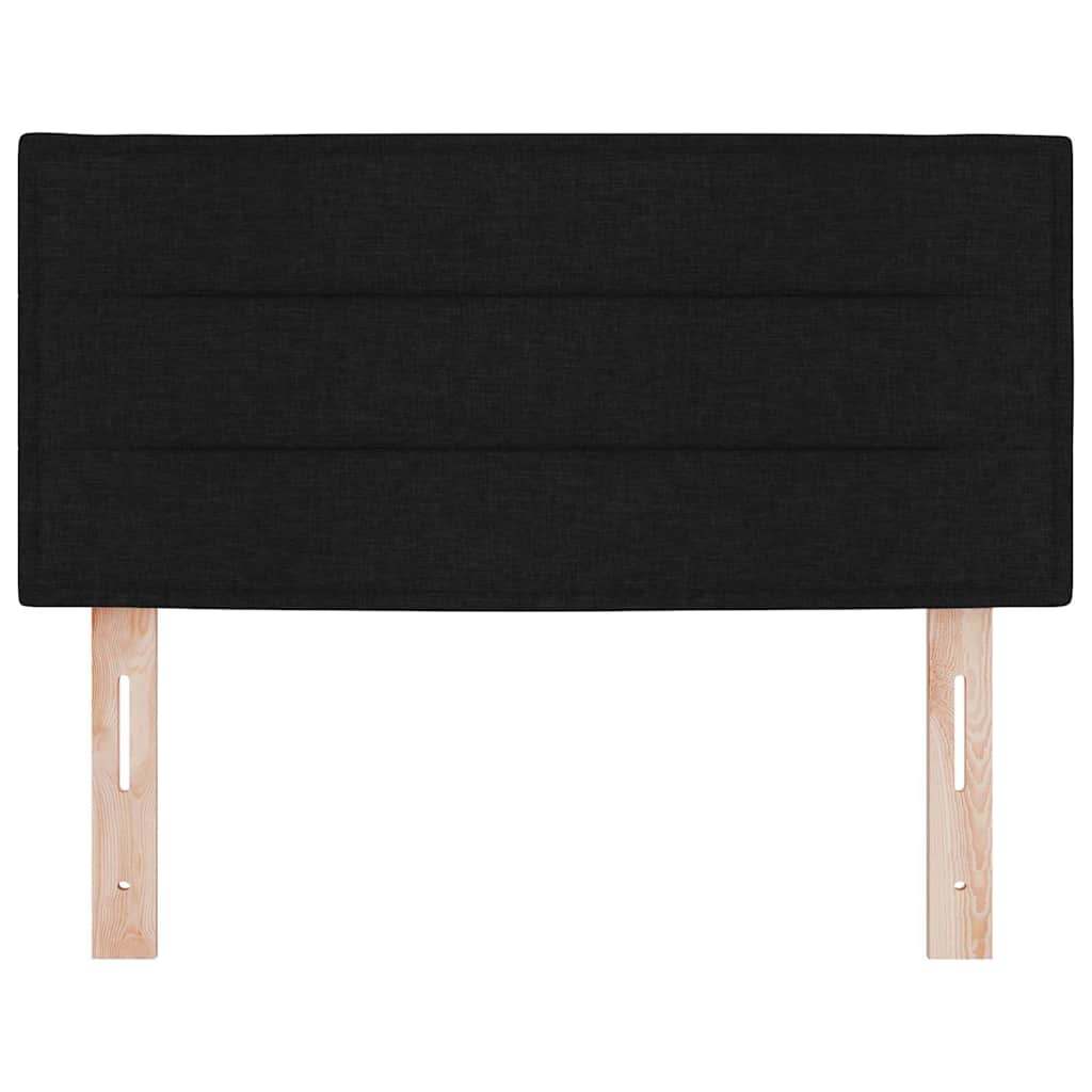 LED Kopfteil mit LED-Lichtleisten Schwarz 80 cm Stoff