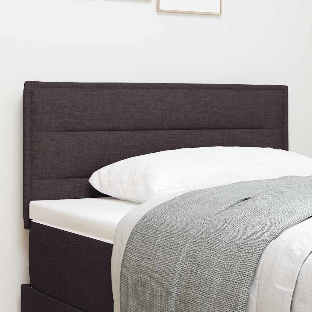LED Kopfteil mit LED-Lichtleisten Dunkelbraun 80 cm Stoff