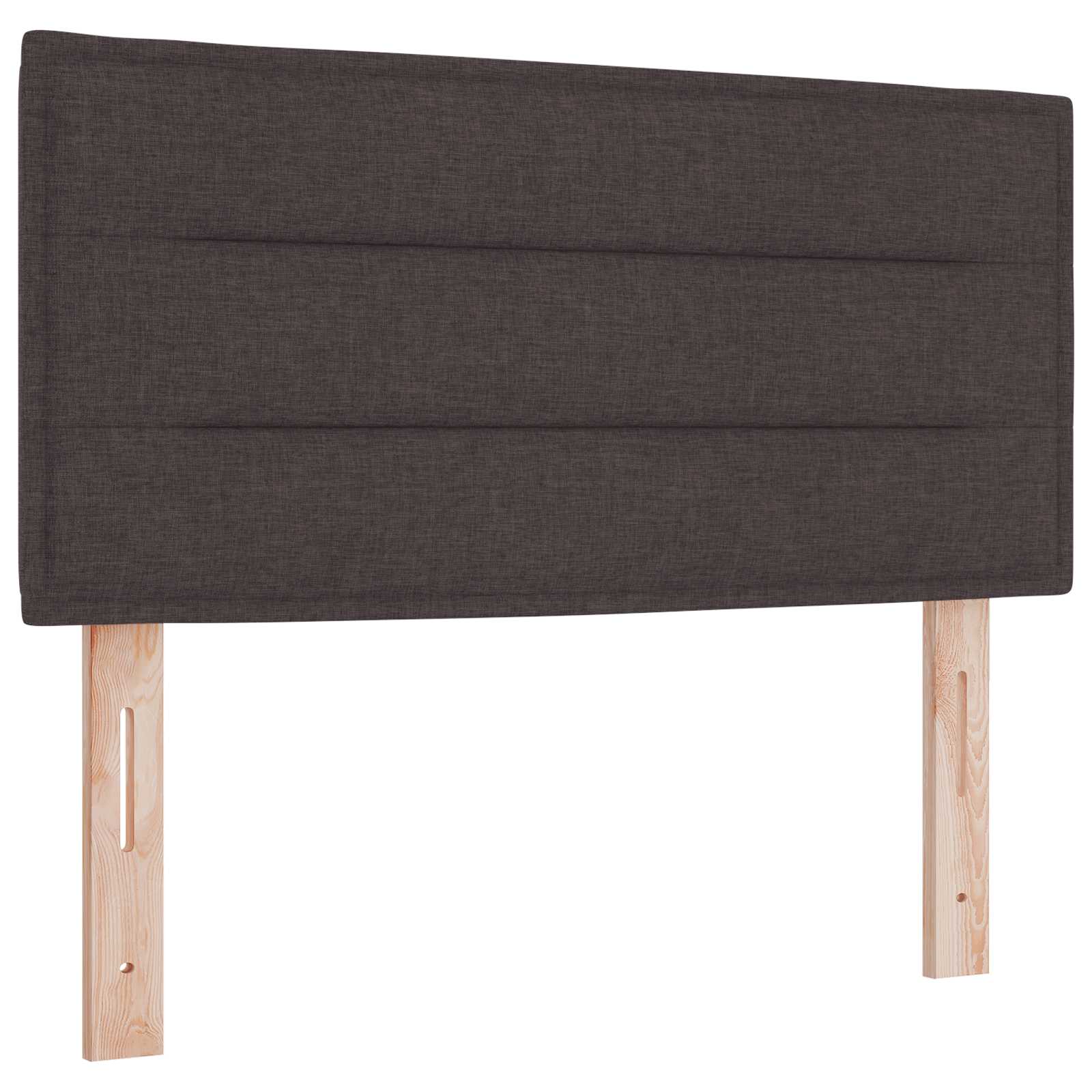 LED Kopfteil mit LED-Lichtleisten Dunkelbraun 80 cm Stoff