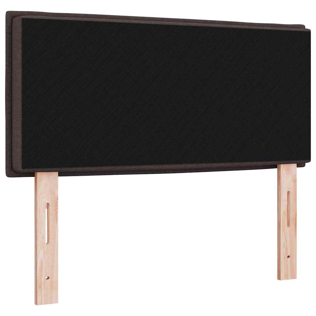 LED Kopfteil mit LED-Lichtleisten Dunkelbraun 80 cm Stoff
