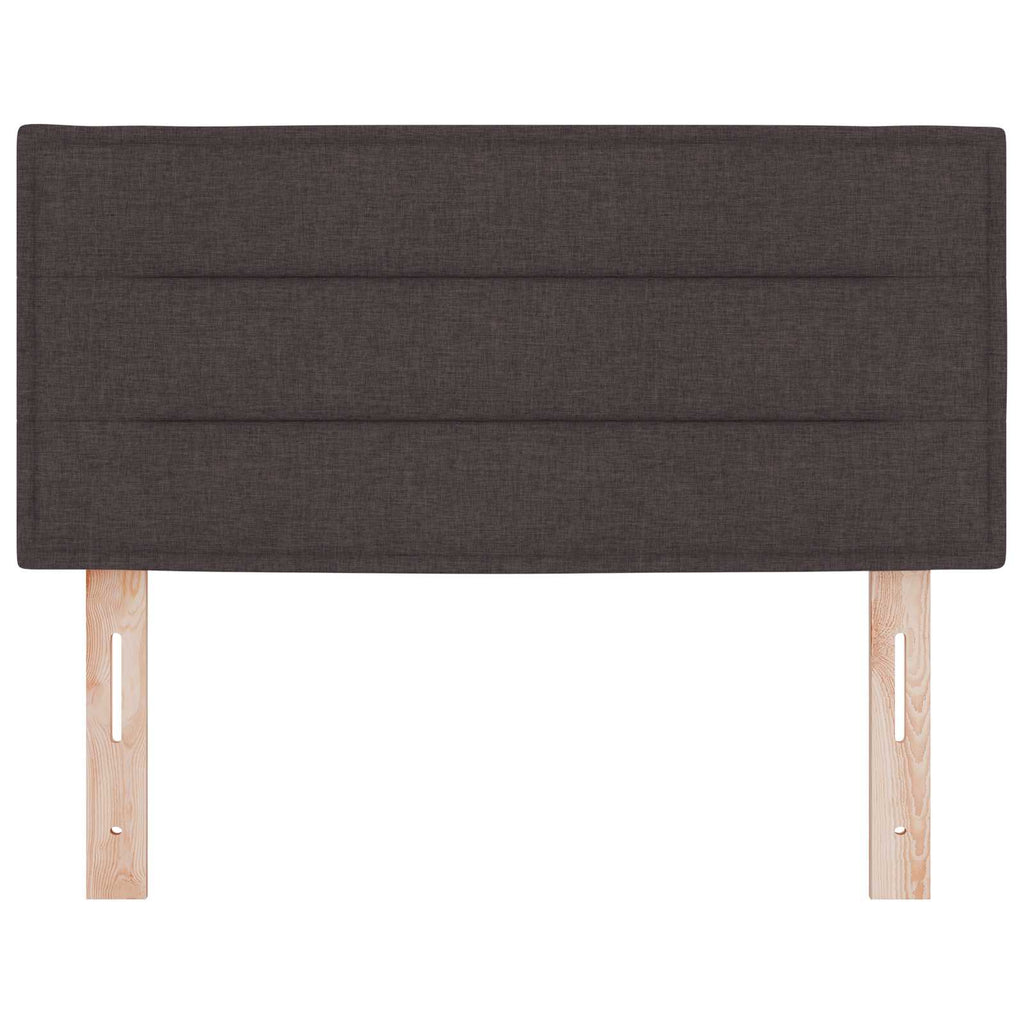LED Kopfteil mit LED-Lichtleisten Dunkelbraun 80 cm Stoff