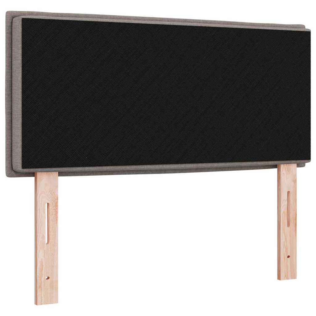 LED Kopfteil mit LED-Lichtleisten Taupe 80 cm Stoff