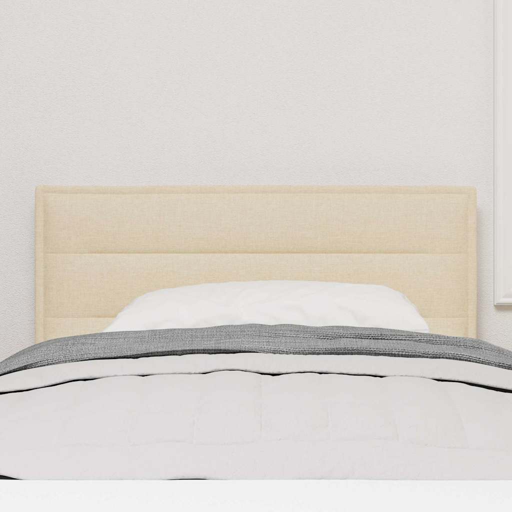 LED Kopfteil mit LED-Lichtleisten Creme 80 cm Stoff