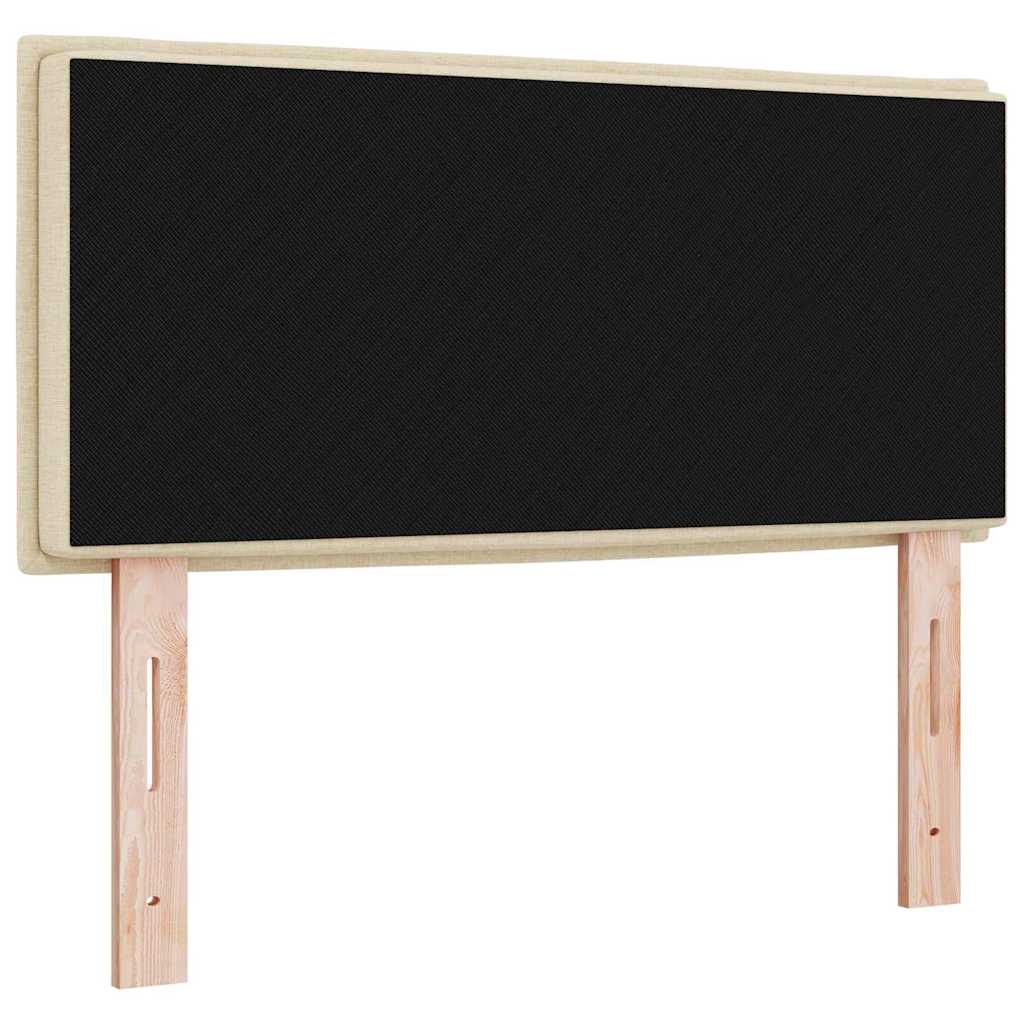 LED Kopfteil mit LED-Lichtleisten Creme 80 cm Stoff