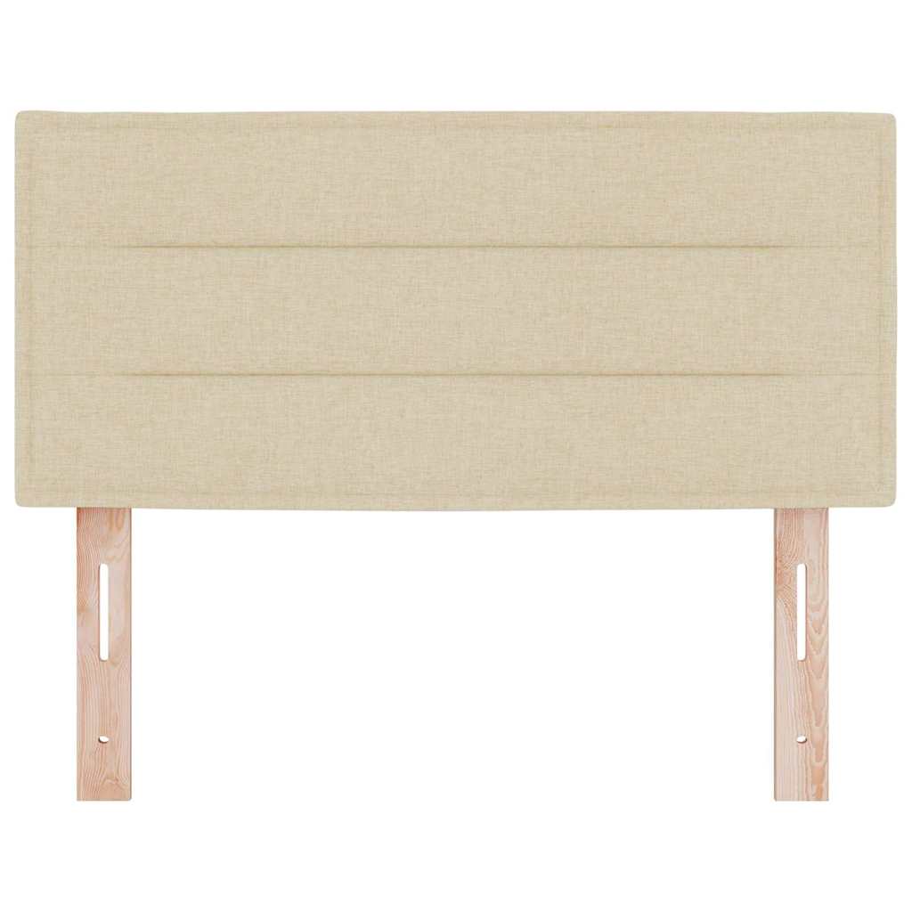 LED Kopfteil mit LED-Lichtleisten Creme 80 cm Stoff