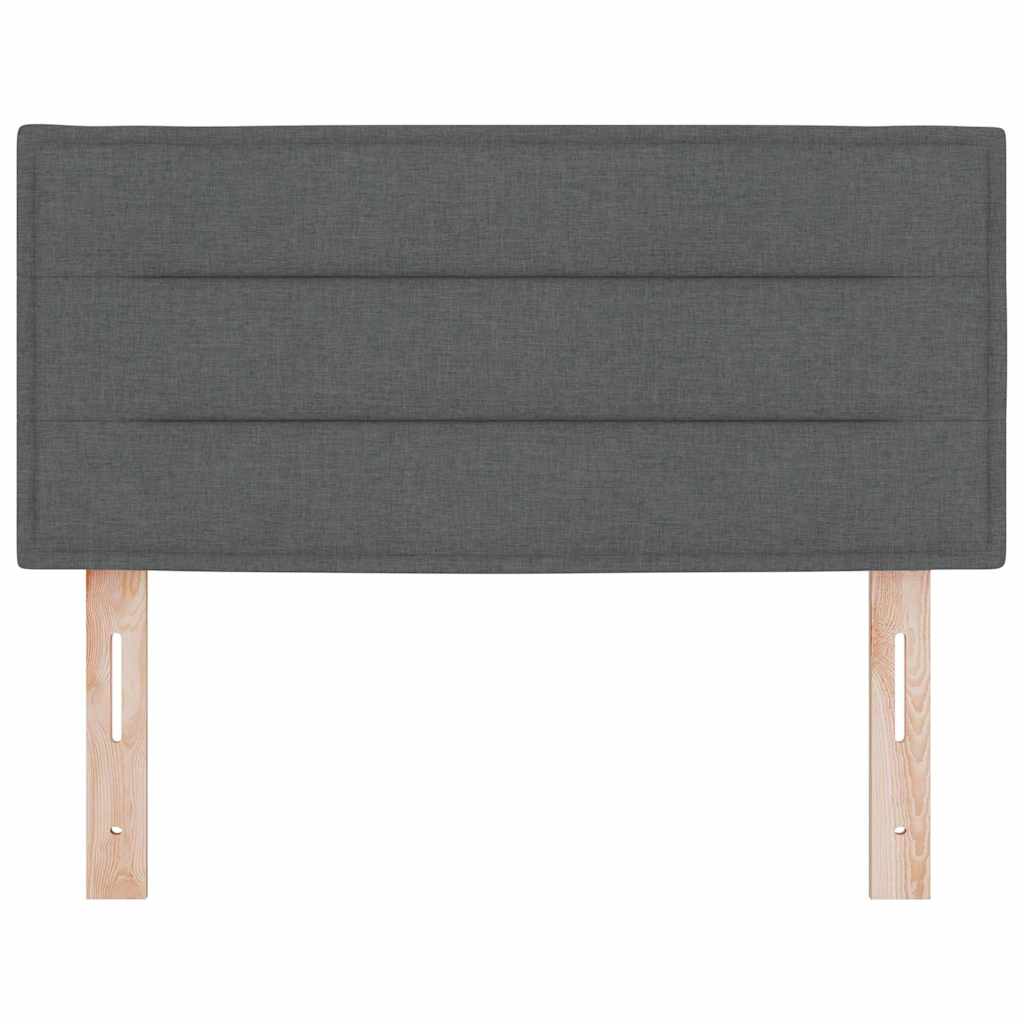 LED Kopfteil mit LED-Lichtleisten Dunkelgrau 90 cm Stoff