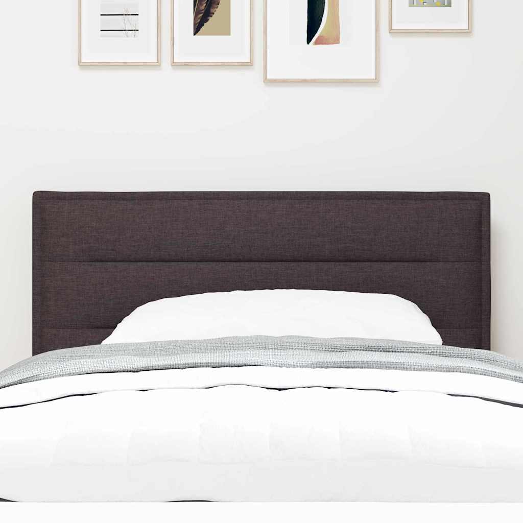 LED Kopfteil mit LED-Lichtleisten Dunkelbraun 90 cm Stoff